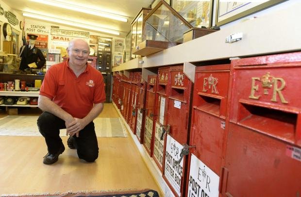 Steve with some of the boxes in Shed Too